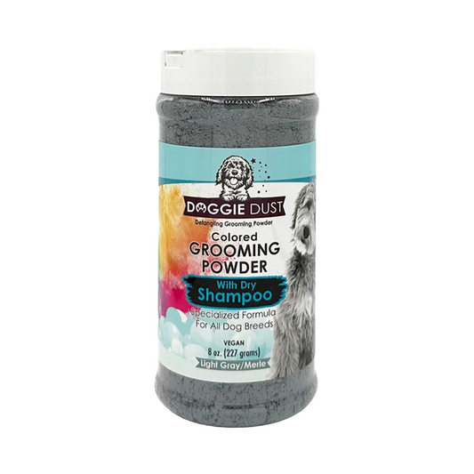 Gray / Merle Doggie Dust Grooming Powder with Dry Shampoo